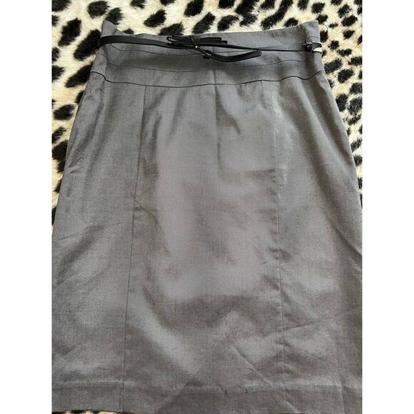 H&M Pencil Gray Belted Skirt Professional Midi Skirt Office Wear,‎ Career - Picture 4 of 8